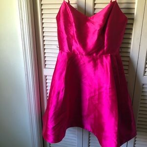 Hot pink prom dress